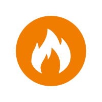 symbole de feu orange