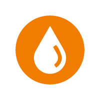 symbole goute d'eau orange